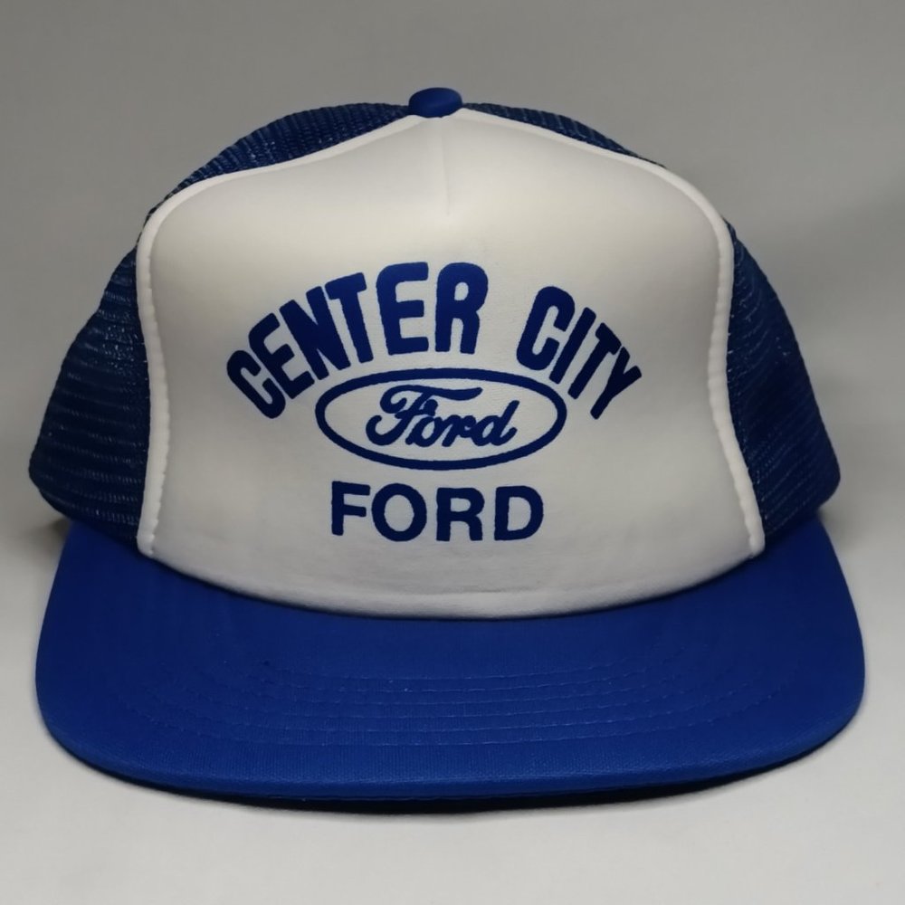 Vintage Snapback Trucker Hat Center City Ford 1980s